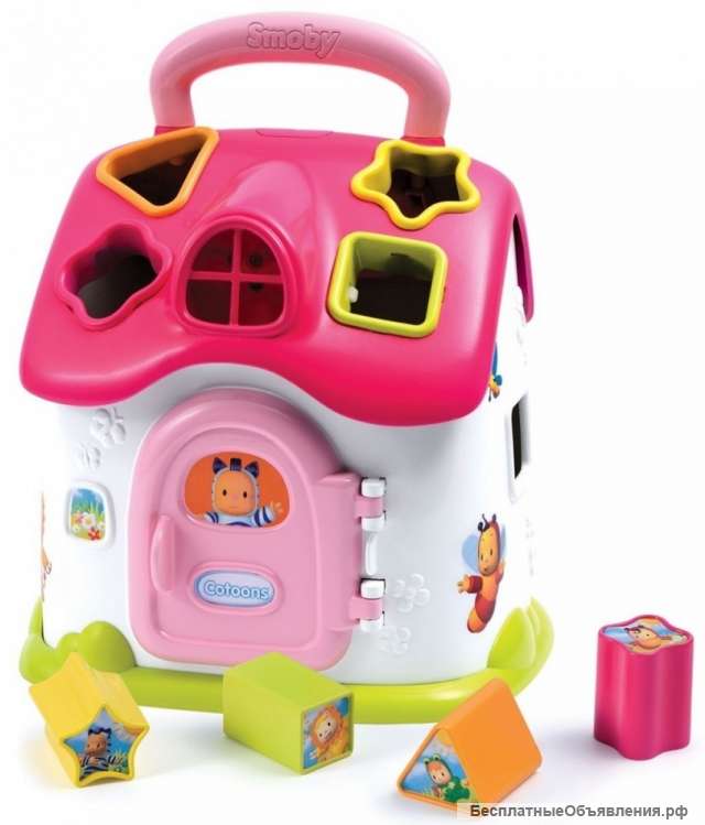 Развивающий домик сортер Smoby Cotoons со светом и звуком