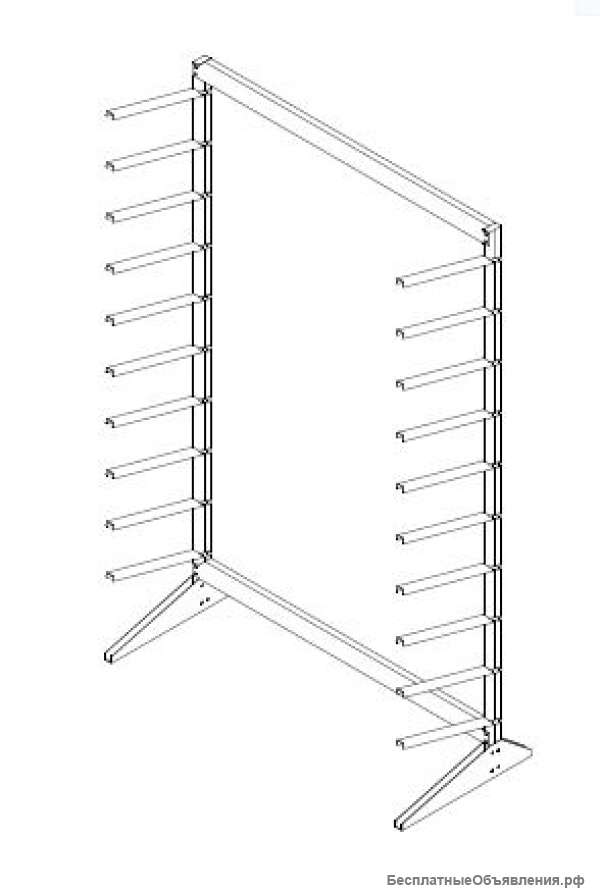 Горизонтальная стойка для лыж