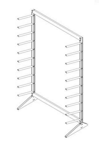 Горизонтальная стойка для лыж