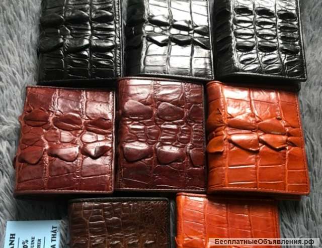 Кошельки мужские из кожи крокодила