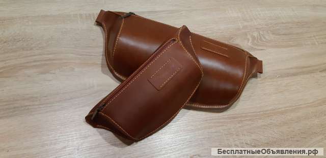 Сумка "Бананка" из натуральной кожи