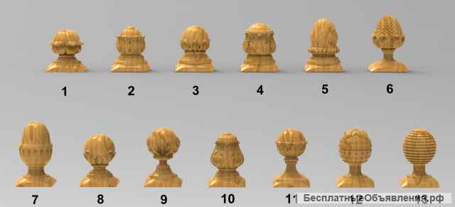 Резные балясины из ясеня и дуба