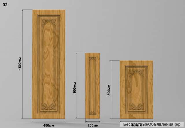 Мебельные резные фасады из ясеня и дуба
