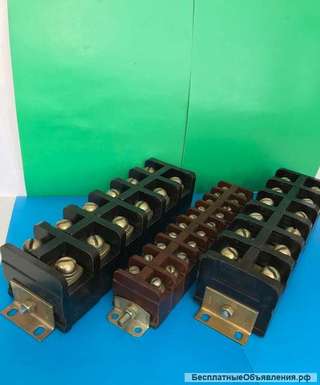 Блоки зажимов, зажимы наборные проходные, клемные блоки