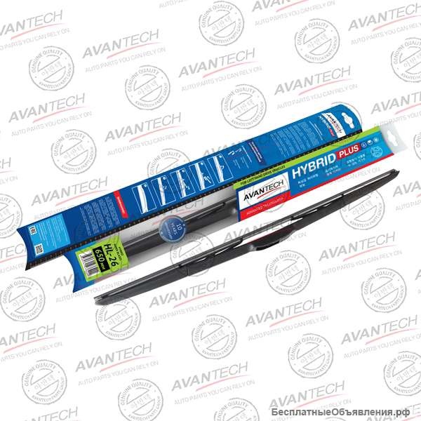 Щетка стеклоочистителя гибридная на левый руль Avantech Hybrid 650мм