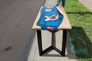 Стол из слэба (кавказский орех) и эпоксидной смолы