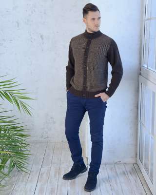 Кардиган из пуха яка и верблюда 4026