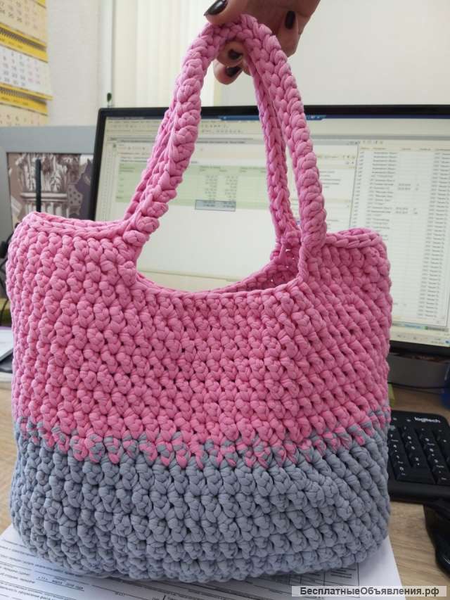 Сумка из трикотажной пряжи