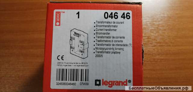 Трансформатор тока Legrand 2000/5 А