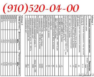 Датчики давления: ДМИ-3-2; ДМИ-0,6-2; ДМИ-1-2; ДМИ-10-2