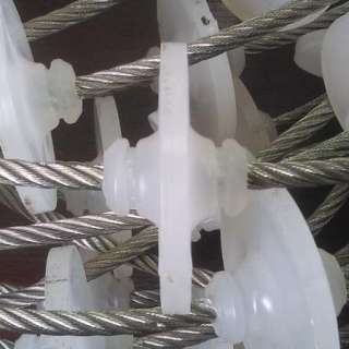 Трос с шайбами 63 мм. шаг 151 мм (нерж. канат 6 мм.)