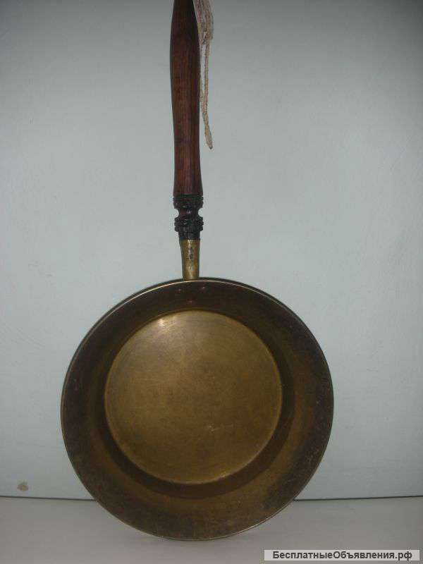 Сковорода старинная большая (латунь)1882 г Антиквариат.Александр III