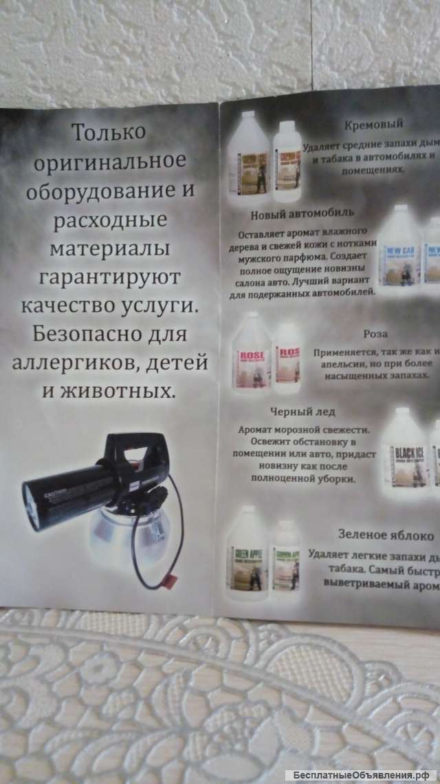 Удаление запахов