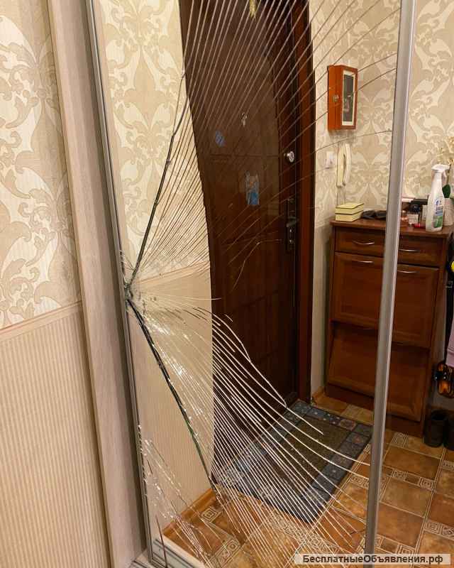 Ремонт шкафов купе, замена зеркала
