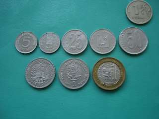 Монеты Венесуэлы и Аргентины