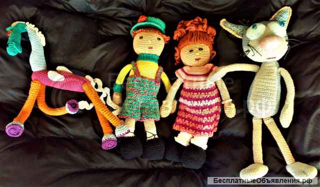 Детские мягкие игрушки, связанные из ниток