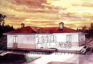 Проект одноэтажного кирпичного дома в стиле ранчо