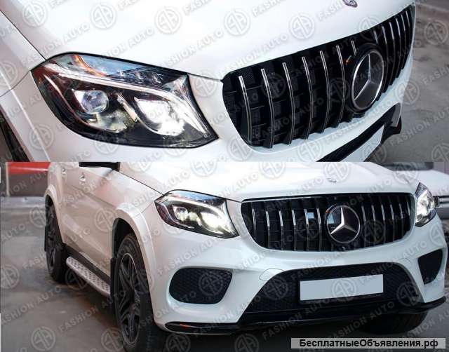 Решетка gt mercedes gls 166 с сеткой защитной