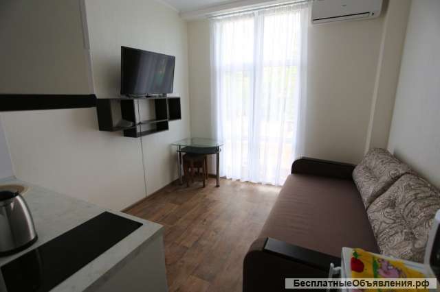 Малометражная квартира-студия с хорошим ремонтом, мебелью и техникой в Гаспре(10 минут от моря)