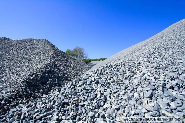 Щебень гравийный, гранитный, известняковый
