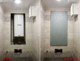 Дверца в технической нише в санузле