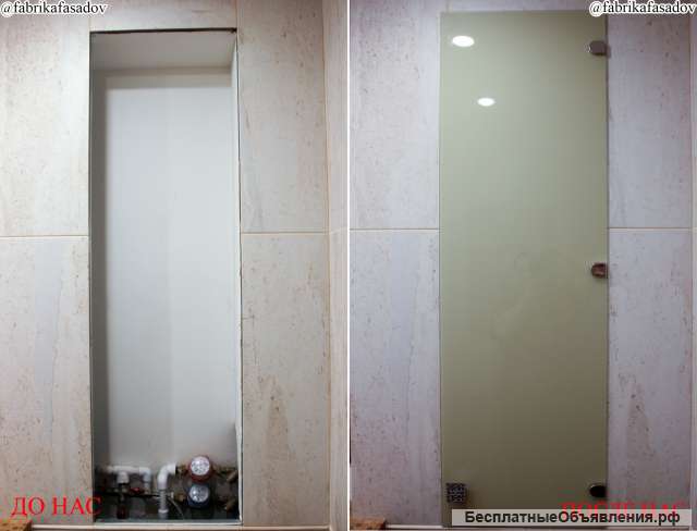 Дверца для потайной ниши в ванной комнате