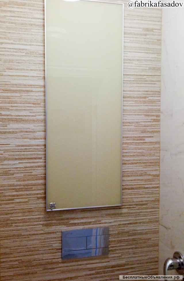 Дверцы в санузле из алюминия со стеклом