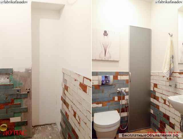 Дверца для встроенной системы хранения в санузле