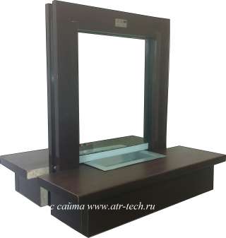 Кассовое окно с передаточным лотком