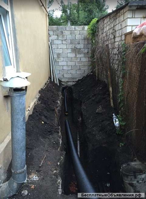 Проведение ливневой сети для дома