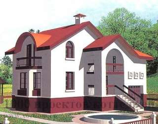 Двухэтажный кирпичный дом в стиле модерн на 140 кв. м.