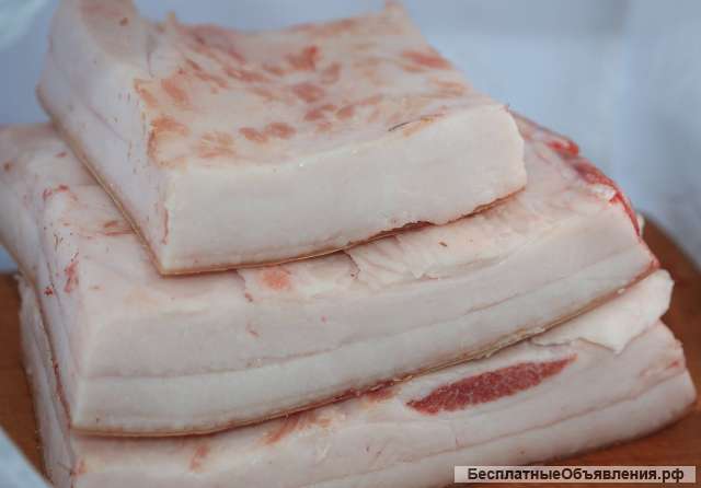 Мясо свинину и сало соленое