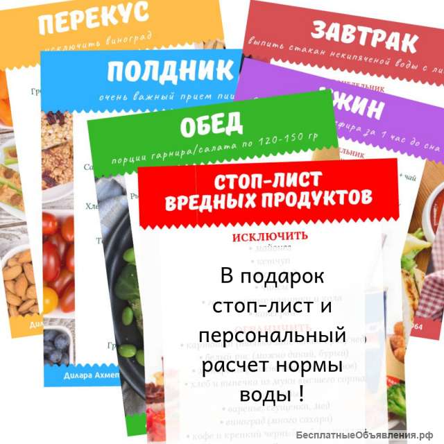Персональный план питания