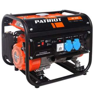 Бензиновый генератор Patriot GP-1510. Мощность 1.0/1.2 кВт