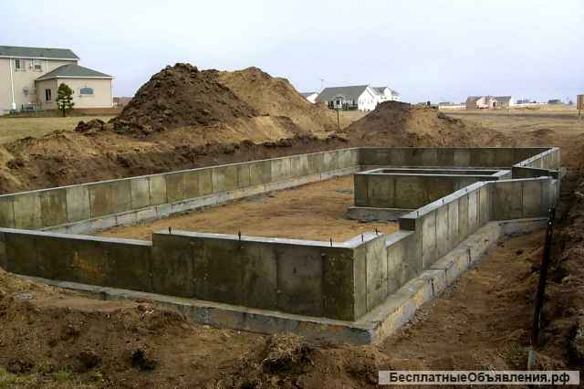 Возведение фундамента любой сложности и материала