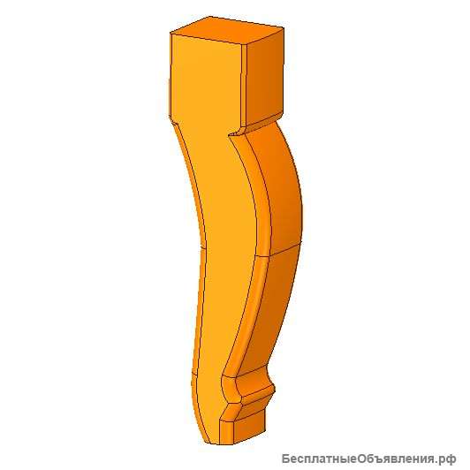 Модель ножки тип07 для шкафа кушетки 3D STL для ЧПУ или печати