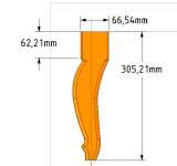 Модель ножки тип07 для шкафа кушетки 3D STL для ЧПУ или печати