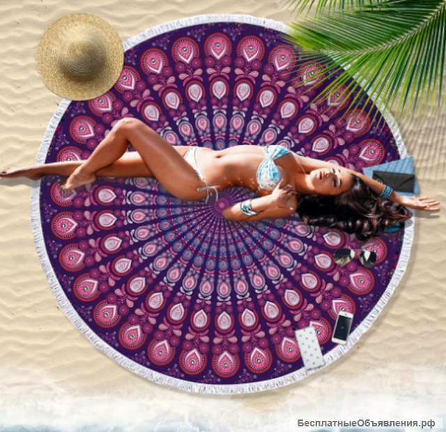 Мандала, коврик на пляж, природу, пикник