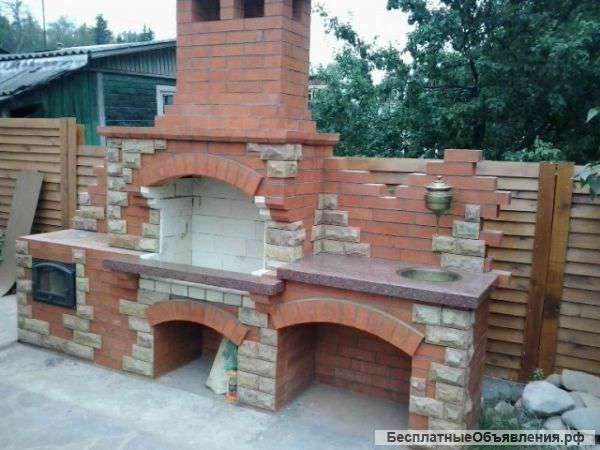 Кладка каминов, печей, барбекю
