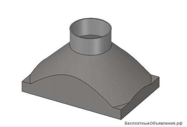 Модель проект переходов фитингов для вентканалов аспирации пылесосов для печати на 3D принтере