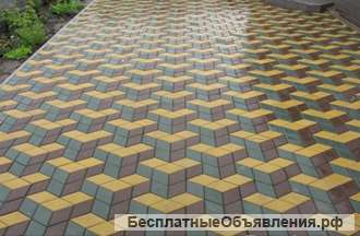Укладка тротуарной плитки. Благоустройство
