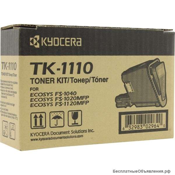 Тонер-картридж KYOCERA-MITA TK-1110, оригинальный, лазерный, 2500 стр