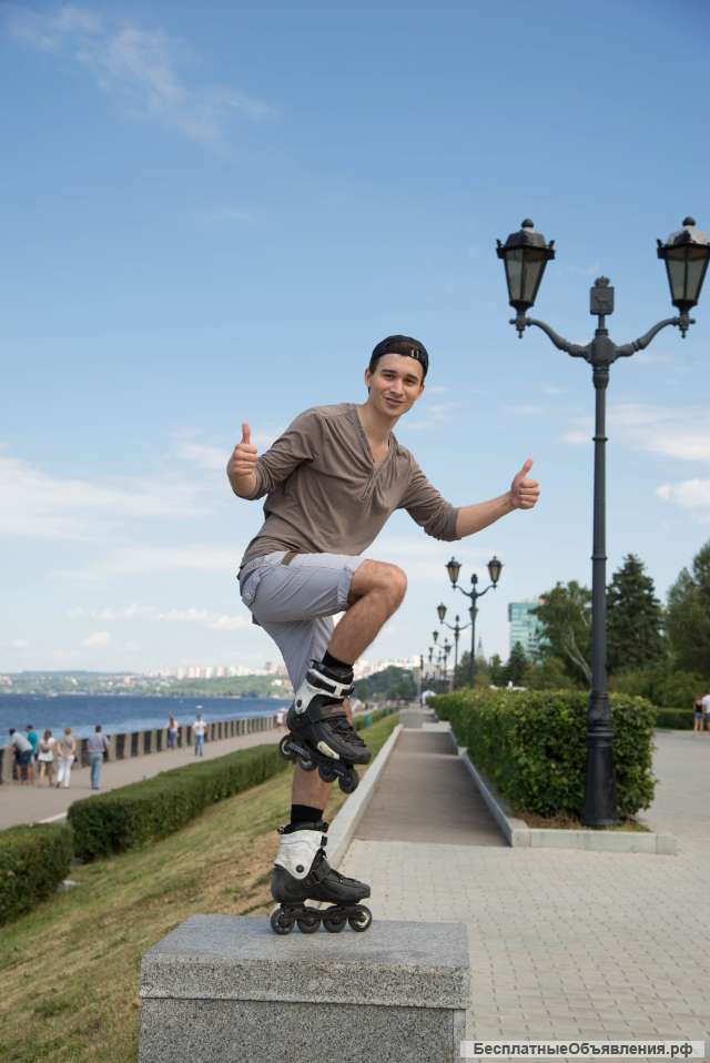 Обучение катанию на РОЛИКОВЫХ КОНЬКАХ