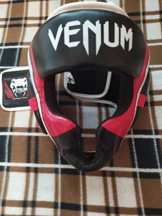 Боксерский шлем Venum Challenger, натуральная кожа