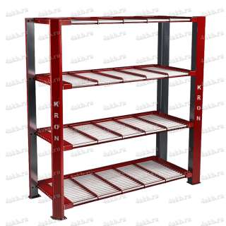Большой металлический стеллаж для АКБ