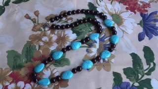 Бусы Бирюза, Гранат