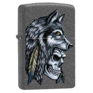 Зажигалка Zippo 29863 Wolf Skull Feather
