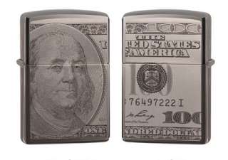 Зажигалка Zippo 49025 Currency 100 Dollar Design