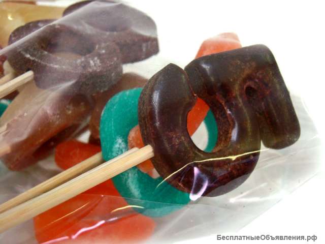 Рекламные сувениры: леденцы на палочке - цифры