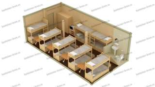 Металлический жилой контейнер с туалетом на 14 человек купить в Москве